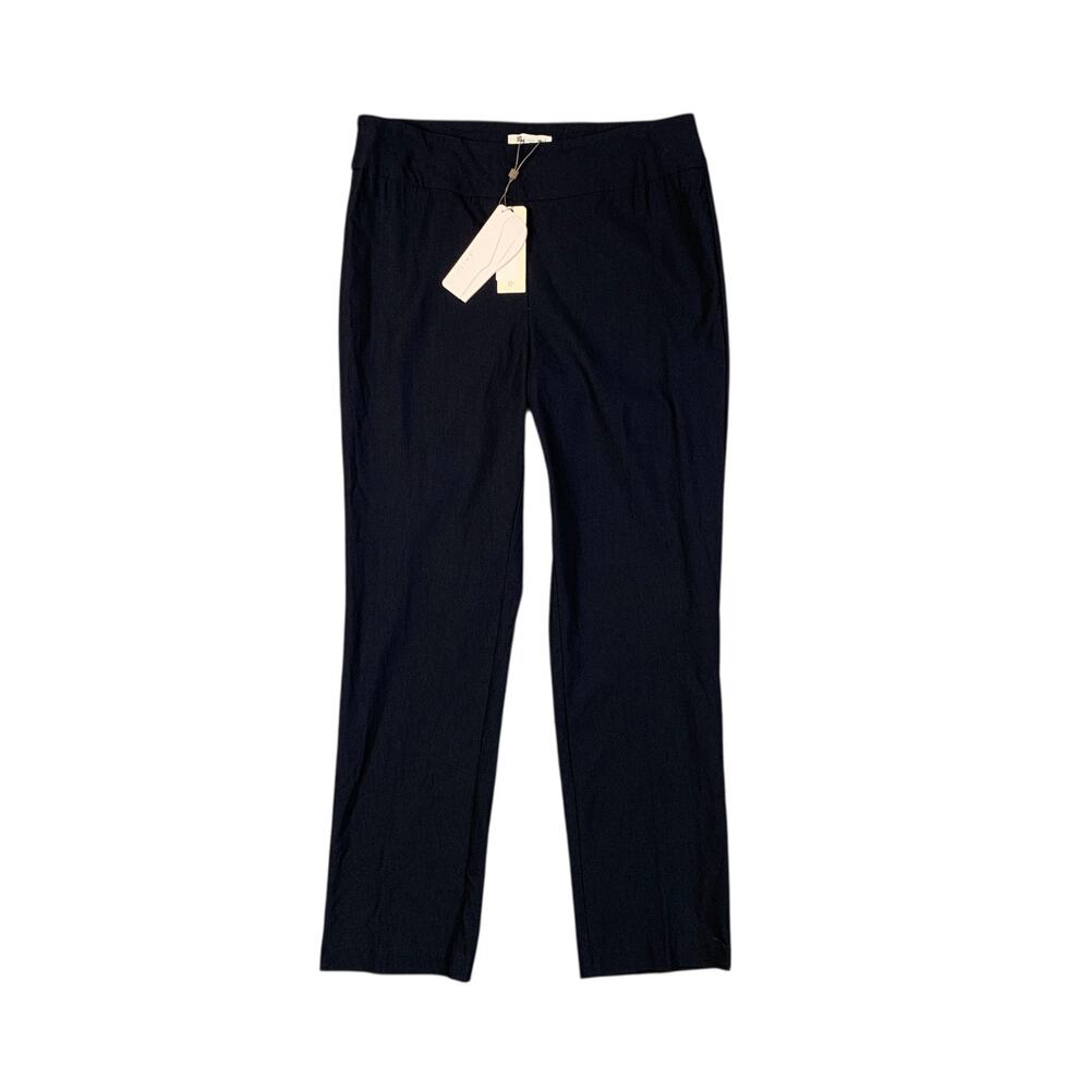 Inspired Style Pants Womens 12 Navy Pull On Stretch Flat Front Comfort Spanner